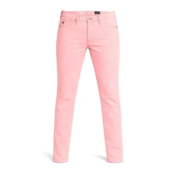 Adriano Goldschmied 30R Blush Pink Abbey Ankle Midrise Skinny Jeans Chic Style - Picture 1 of 11